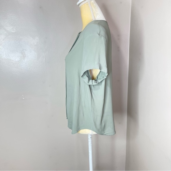 Vintage Jones New York Green Button down Top Sz 16 With Shoulder Pad - Picture 4 of 8